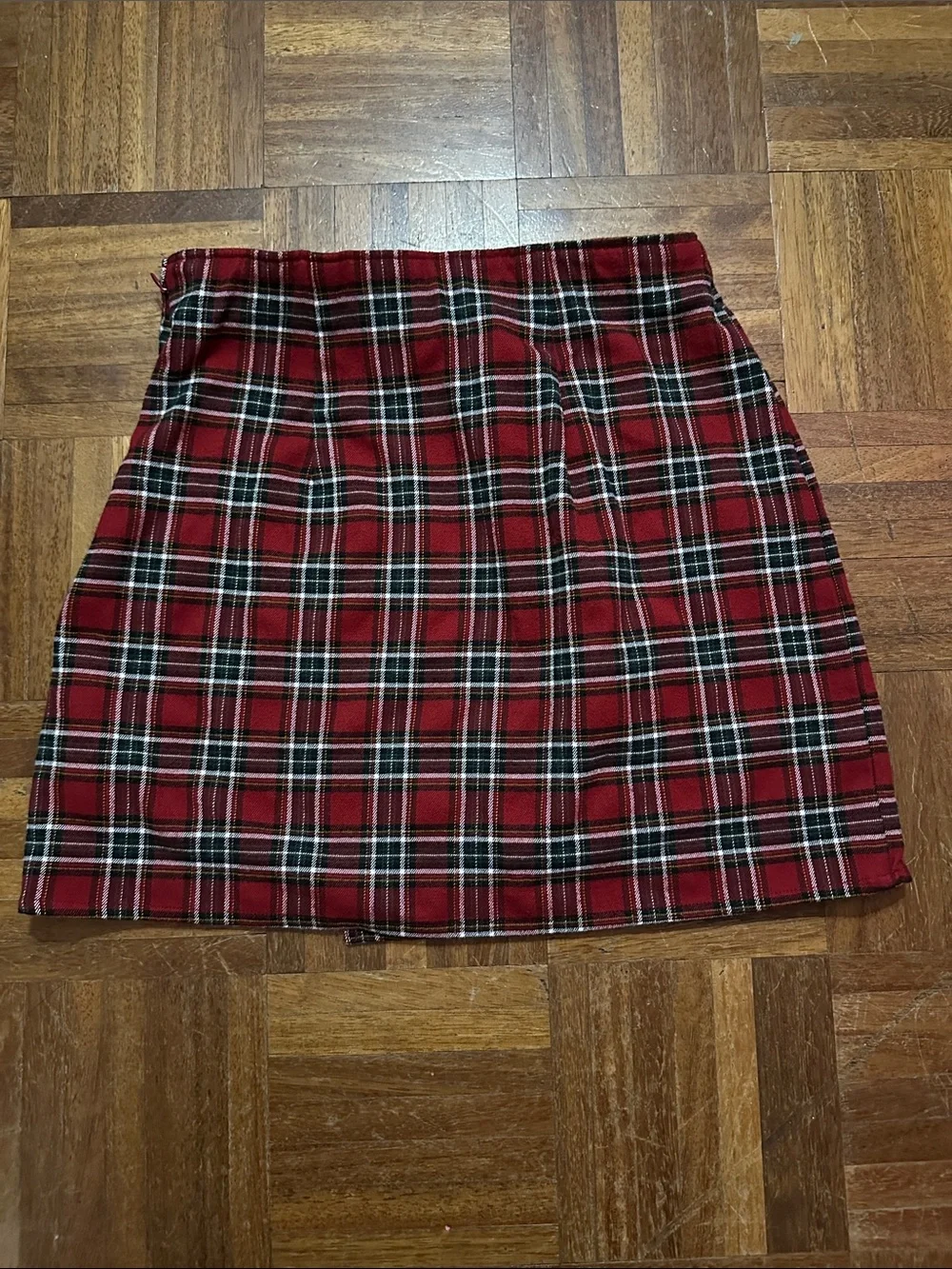 Hollister Ultra High-Rise Red Plaid Tartan Wrap Mini Skirt Size S